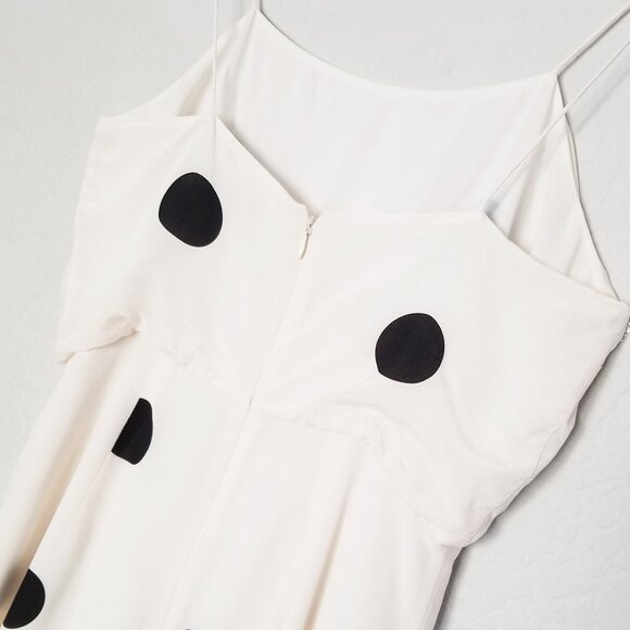 Derek Lam 10 Crosby Cream Polka Dots Cami Midi Dress Size 4 Silk Blend Wrap $550 - Picture 12 of 15